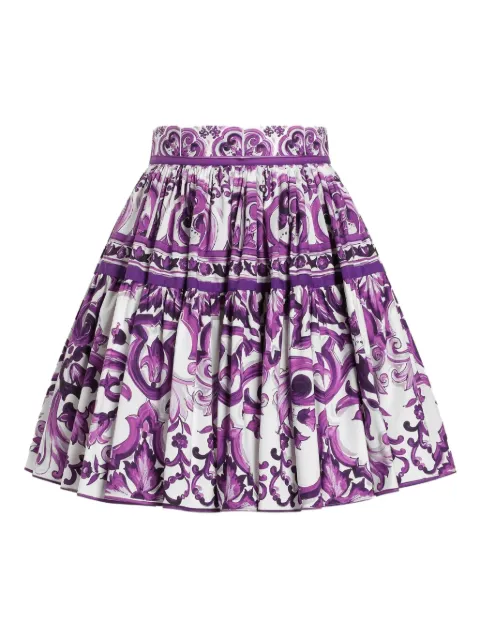Dolce & Gabbana falda corta con estampado Mayólica