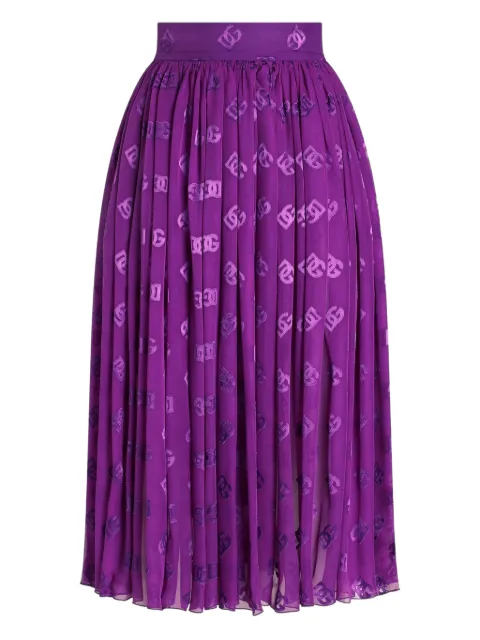 Dolce & Gabbana logo-print midi skirt 