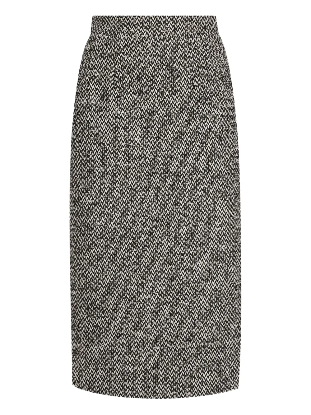 Dolce & Gabbana Tweed Midi Pencil Skirt In Gray