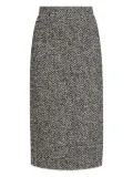 Dolce & Gabbana tweed midi pencil skirt - Black