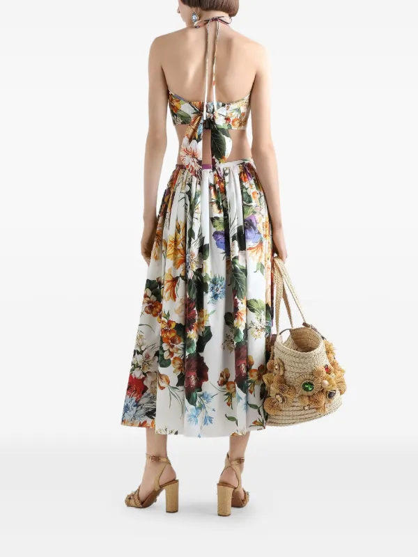 ワンピース DOLCE  GABBANA Women Mid Skirts F6I0ATHS5S6HA5KT WHITE Dolce & Gabbana Cotton Midi Skirt | White | FARFETCH