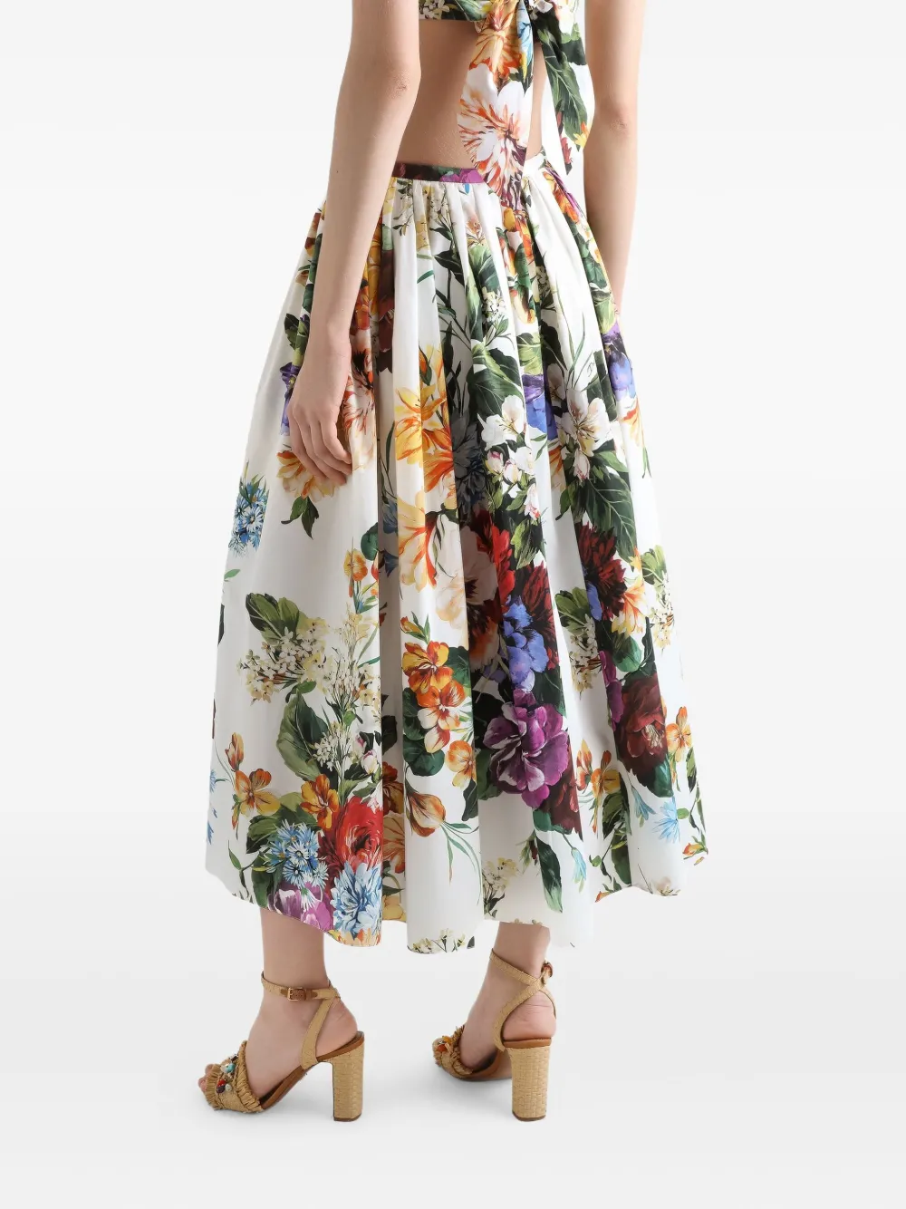 cotton midi skirt