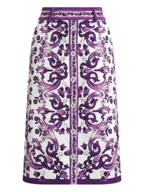 Dolce & Gabbana graphic-print midi skirt 