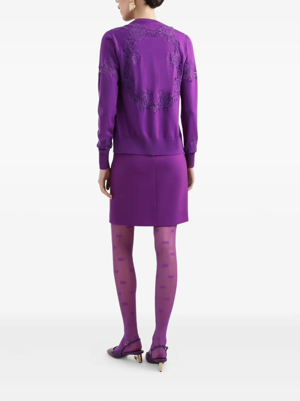 Dolce & Gabbana Wollen mini-rok Paars