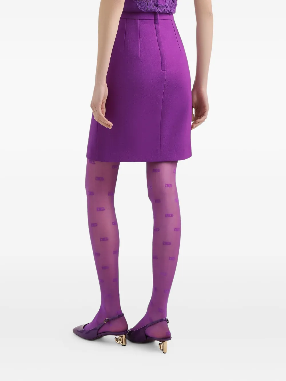 Dolce & Gabbana Wollen mini-rok Paars
