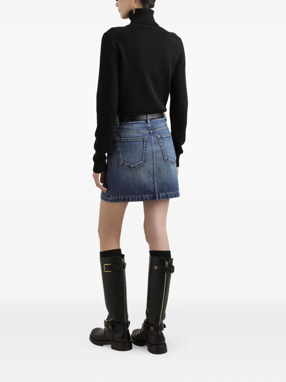 Dolce & Gabbana Denim midi-rok Blauw