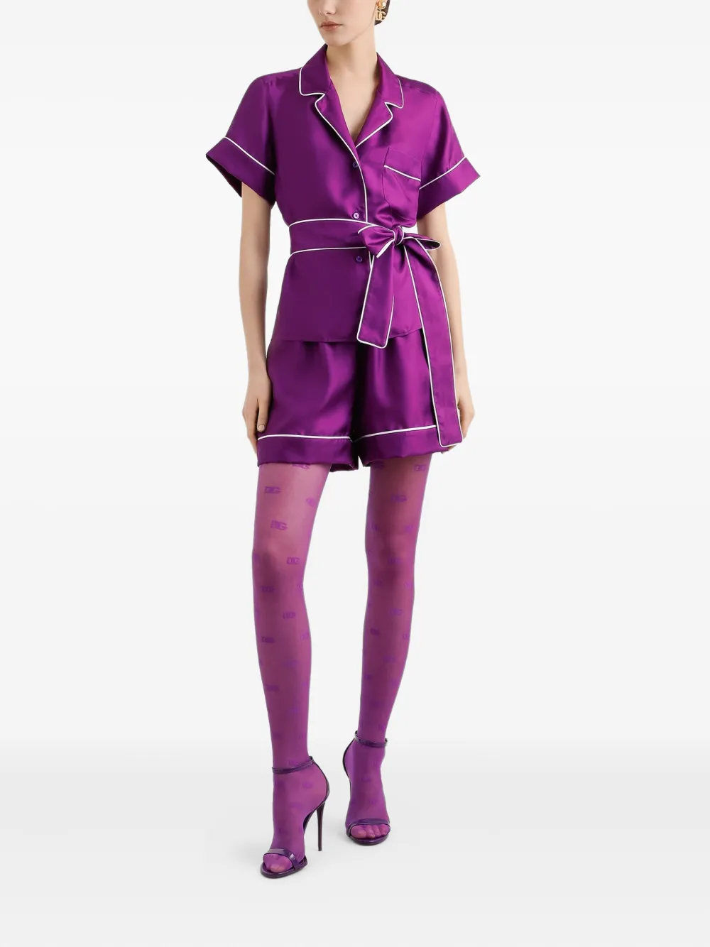 Dolce & Gabbana Zijden blouse Paars