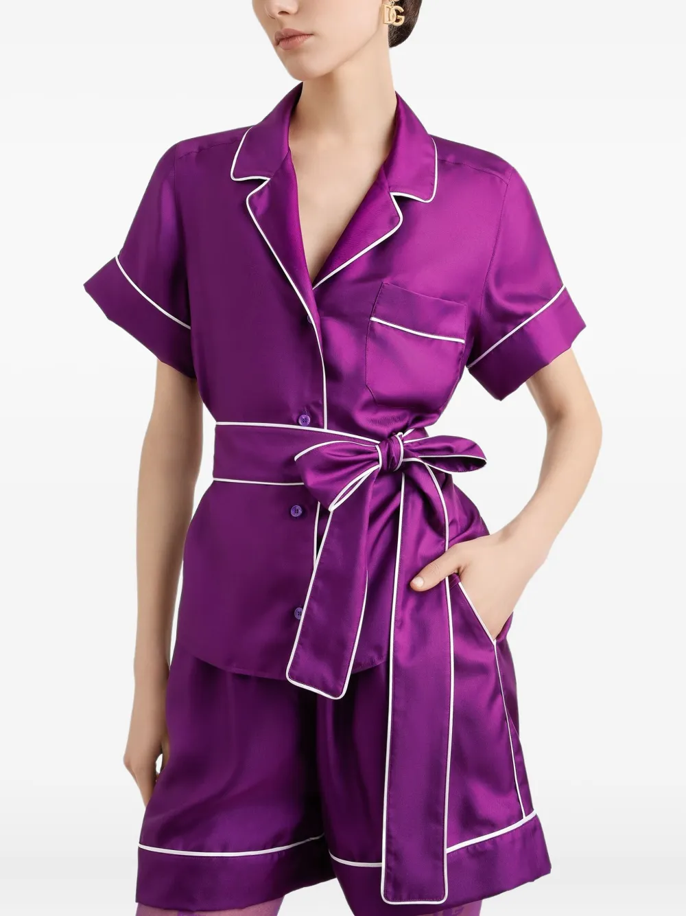 Dolce & Gabbana Zijden blouse Paars