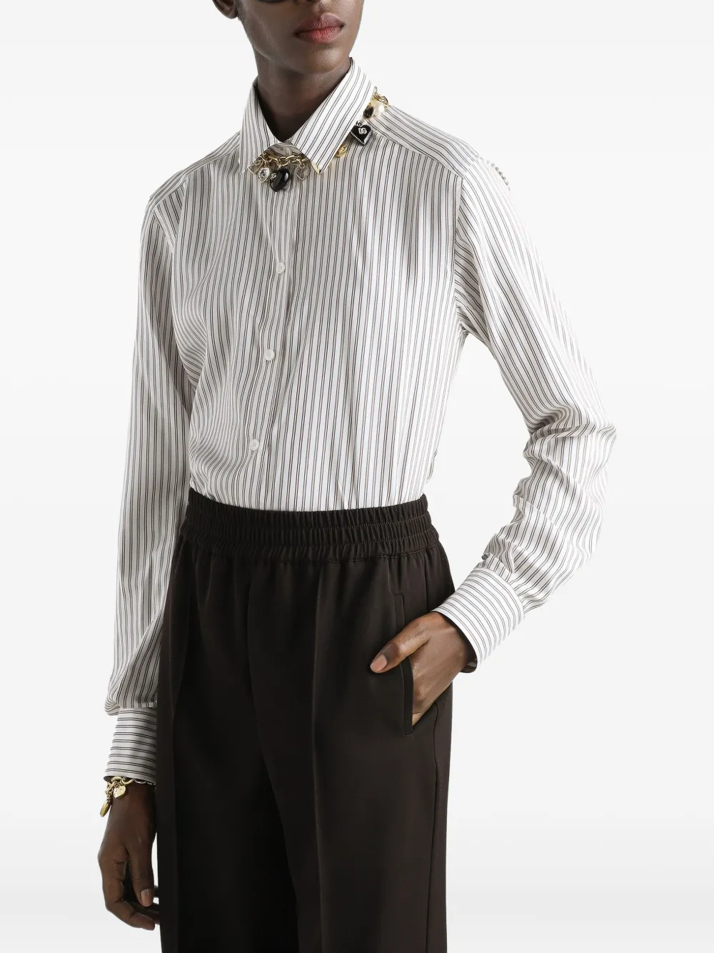 Dolce & Gabbana Gestreept blouse Wit