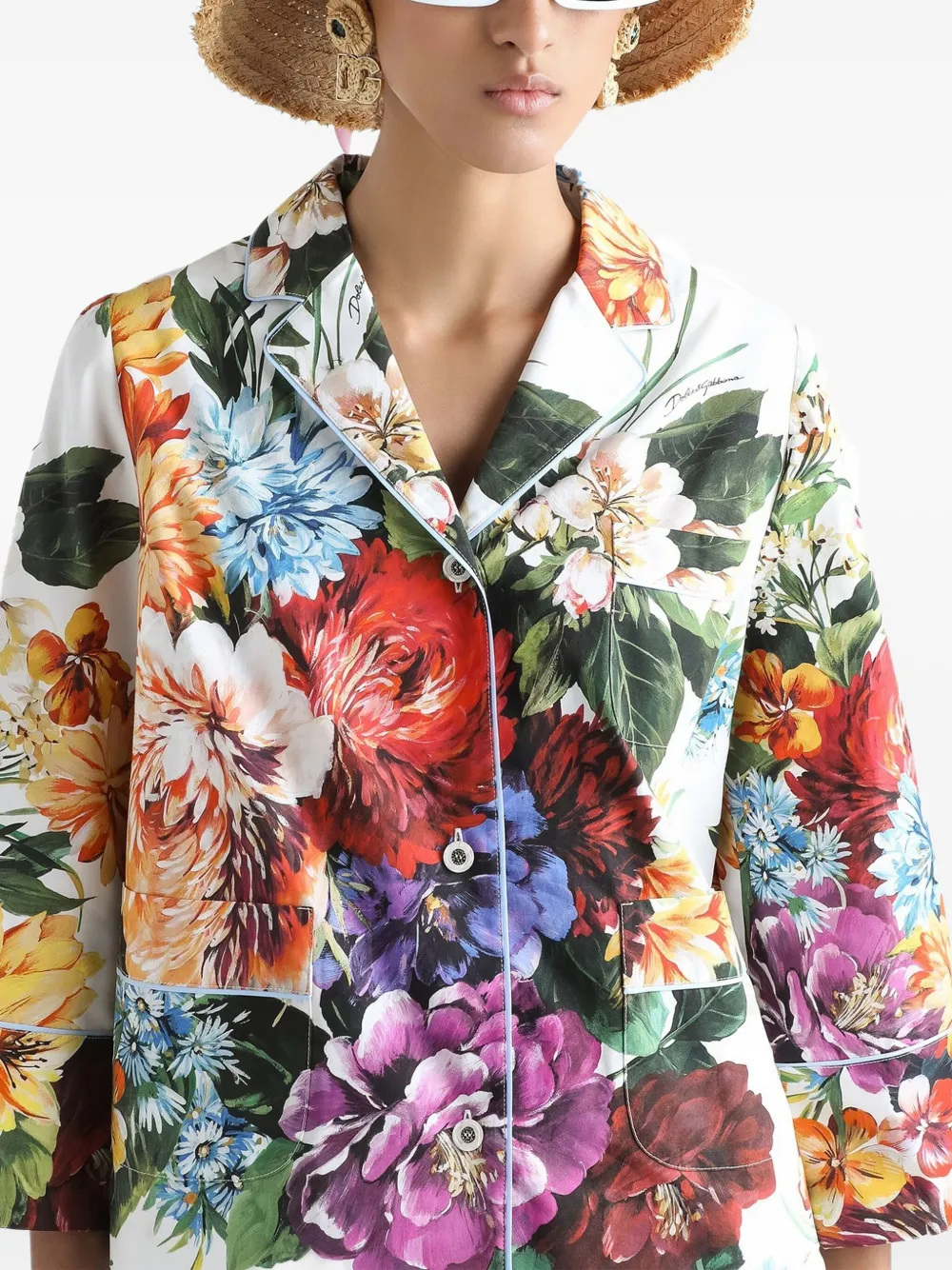 Dolce & Gabbana Blouse met bloemenprint Wit