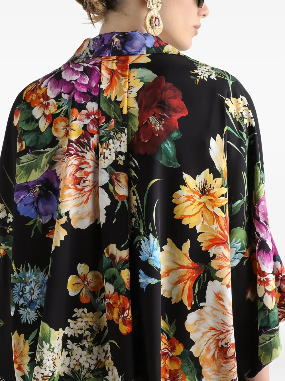 Dolce & Gabbana Blouse met bloemenprint Zwart