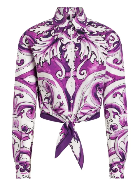 Dolce & Gabbana Camicia in cotone con stampa grafica