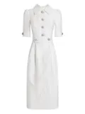 Dolce & Gabbana button-embellished midi dress - White
