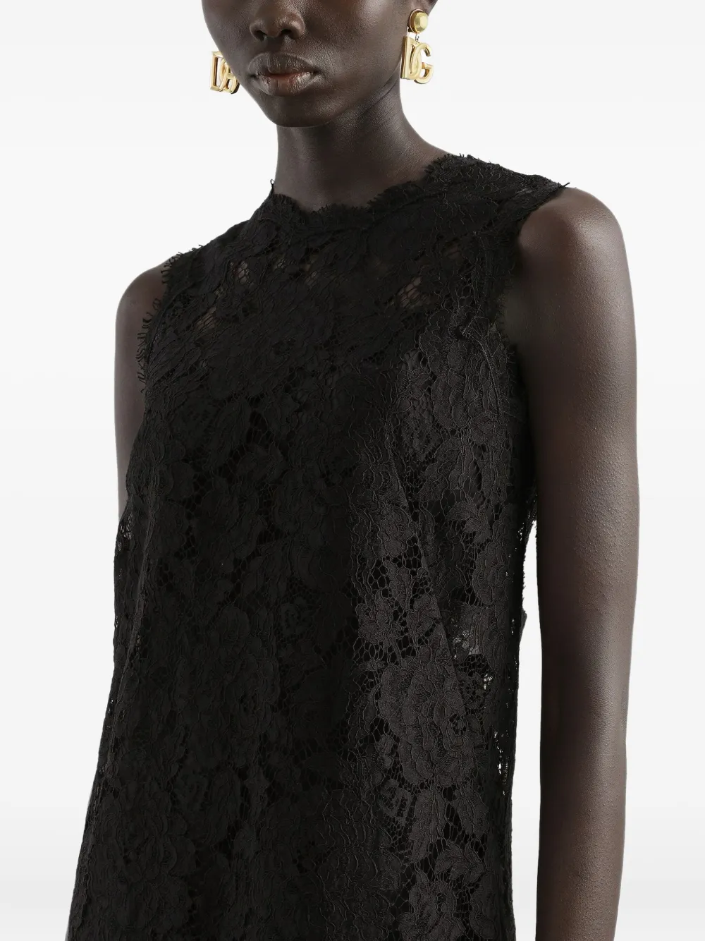 Dolce & Gabbana Mini-jurk met kant Zwart