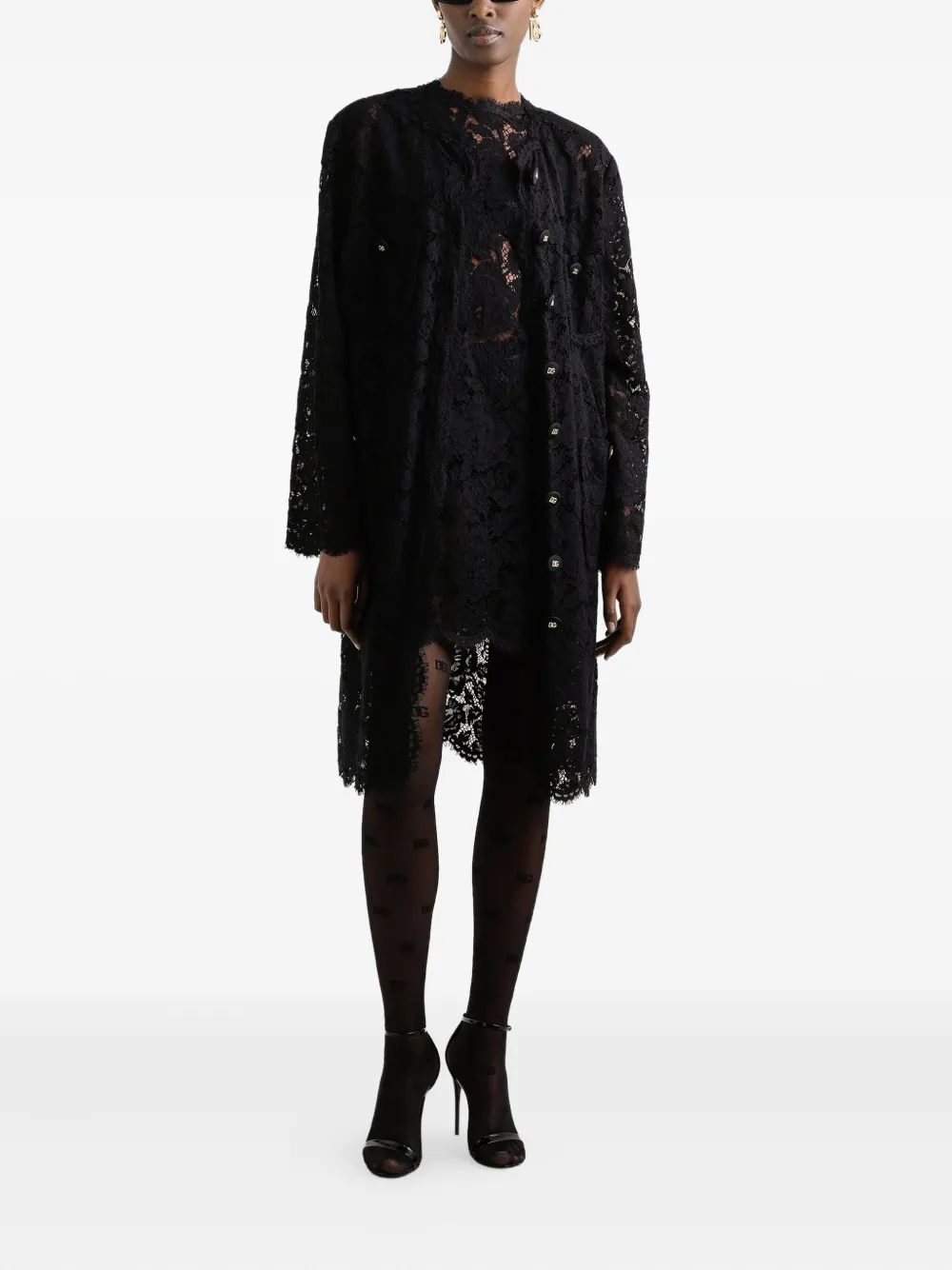 Dolce & Gabbana Mini-jurk met kant Zwart