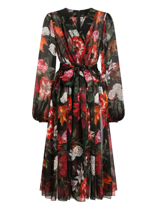 Dolce & Gabbana シルクドレス | ブラック | FARFETCH JP