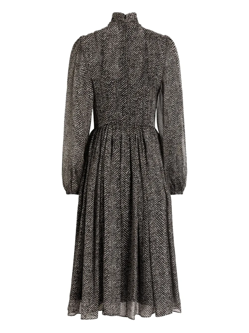 Dolce & Gabbana Jurk met chevron streep - Zwart