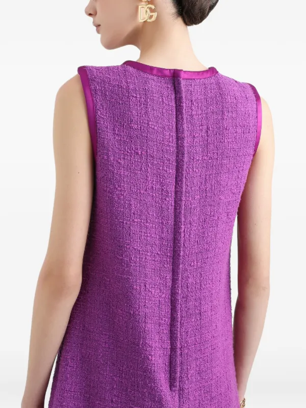 Dolce & Gabbana Mini Tweed Dress | Purple | FARFETCH Dolce & Gabbana Mini Tweed Dress | Purple | FARFETCH