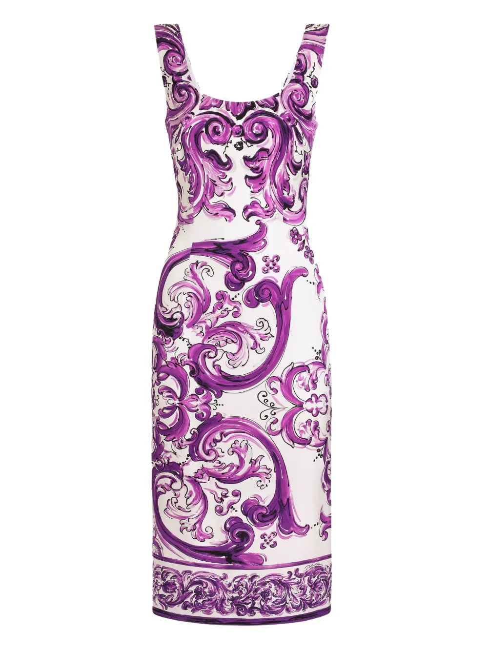 Dolce & Gabbana Maiolica-print midi dress | White | Image 1