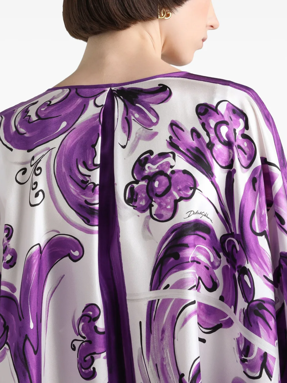 Majolica-print dress