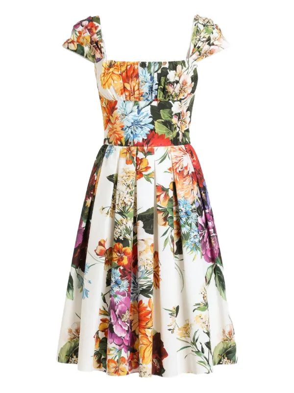 Dolce Gabbana floral-print Dress White FARFETCH PH