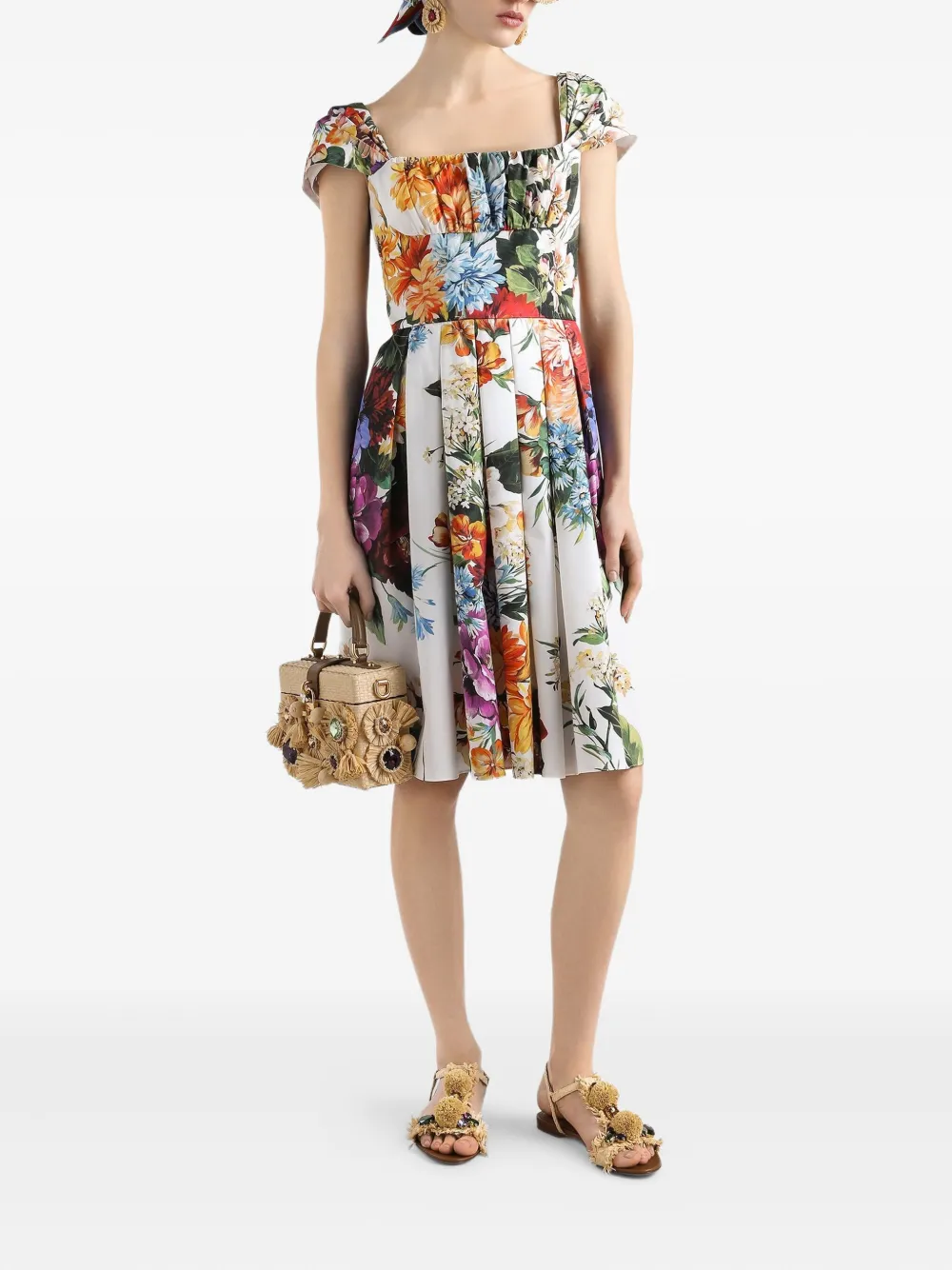 Dolce & Gabbana Jurk met bloemenprint - Wit