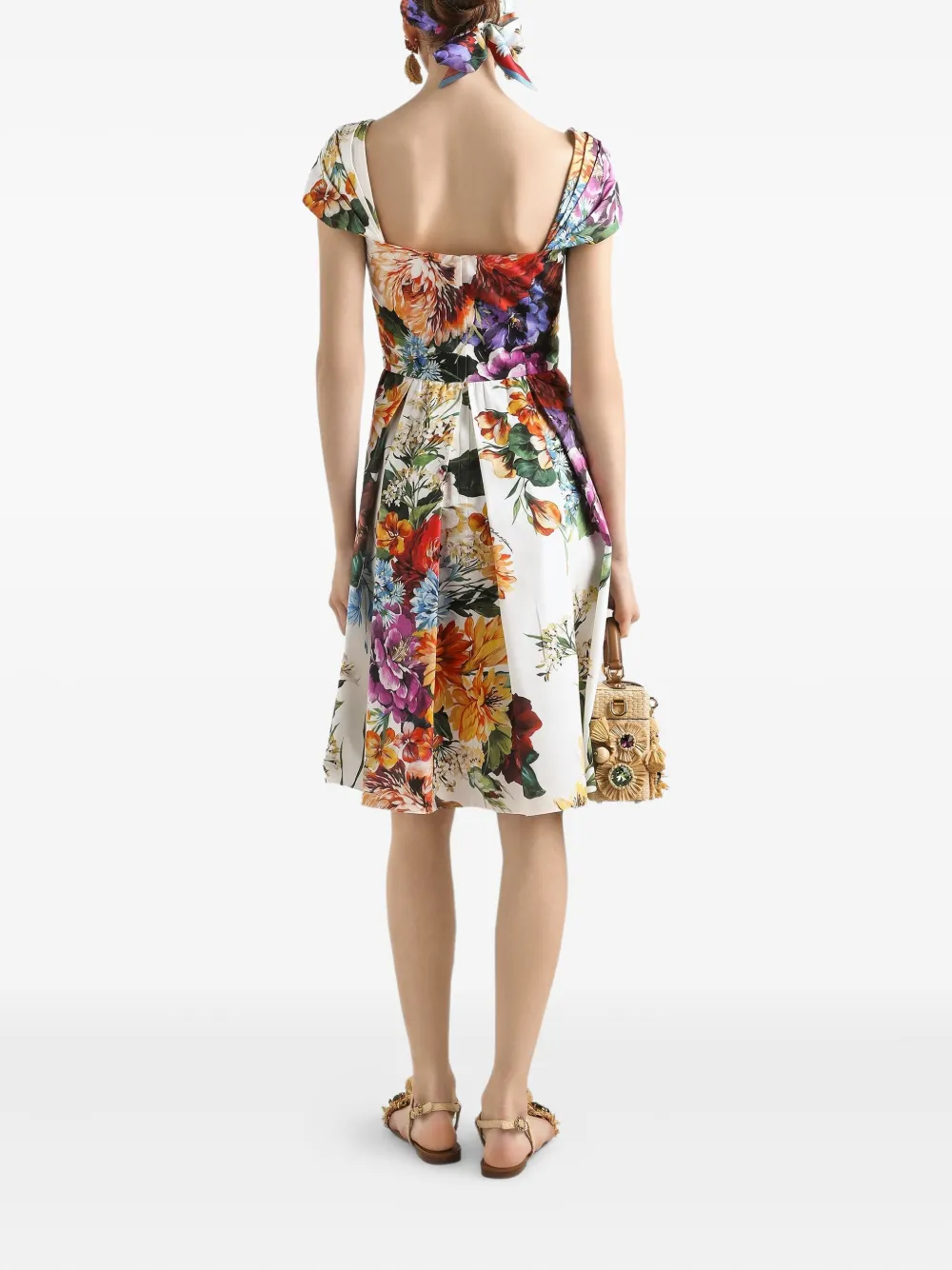 Dolce & Gabbana Jurk met bloemenprint Wit
