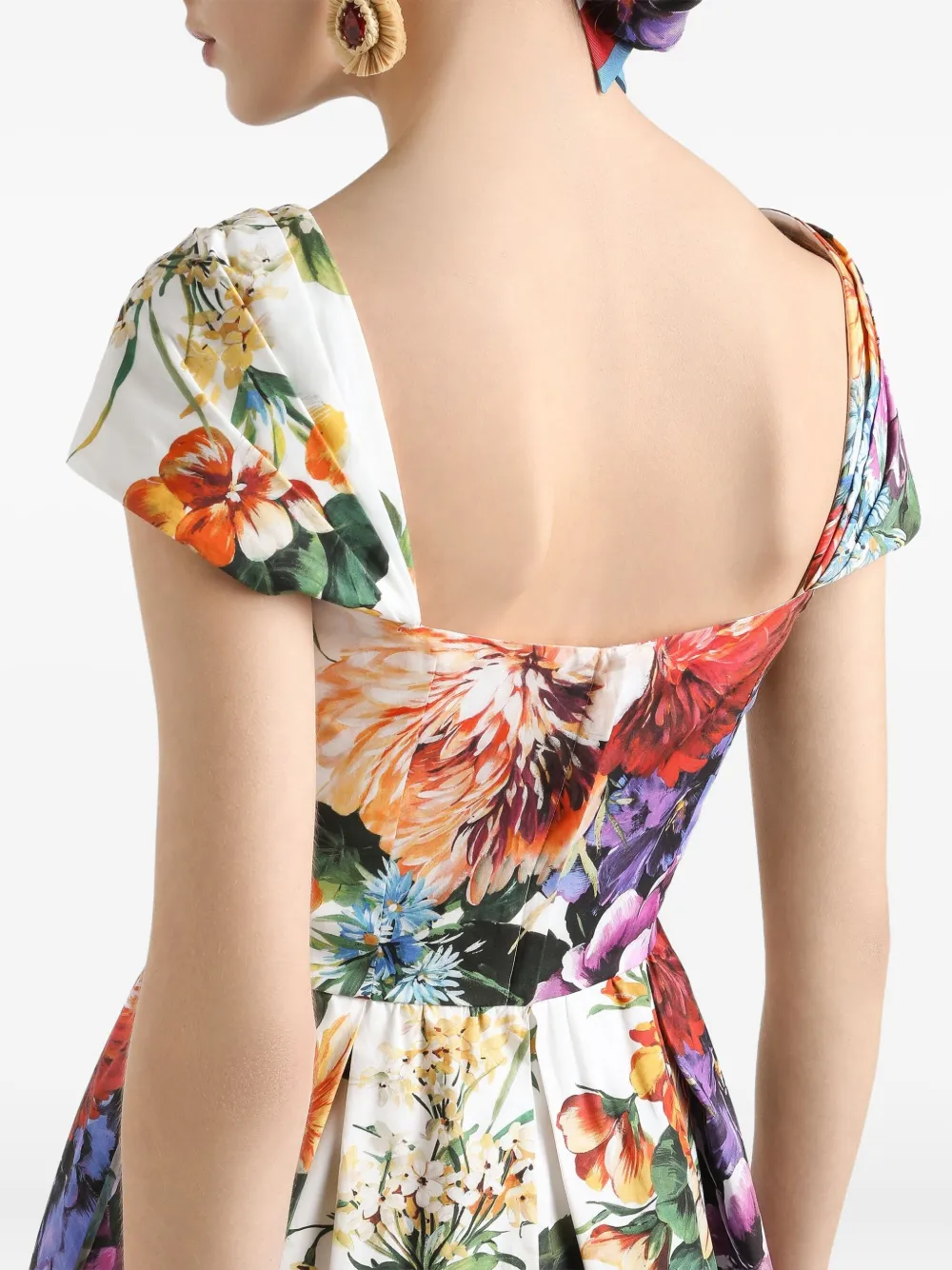 Dolce & Gabbana Jurk met bloemenprint Wit