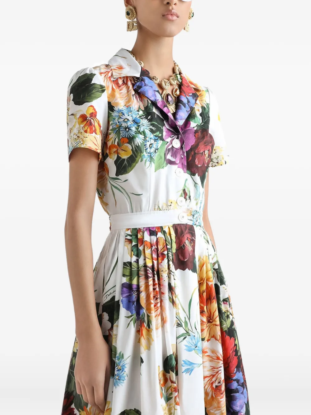 Dolce & Gabbana Maxi-rok met bloemenprint Wit