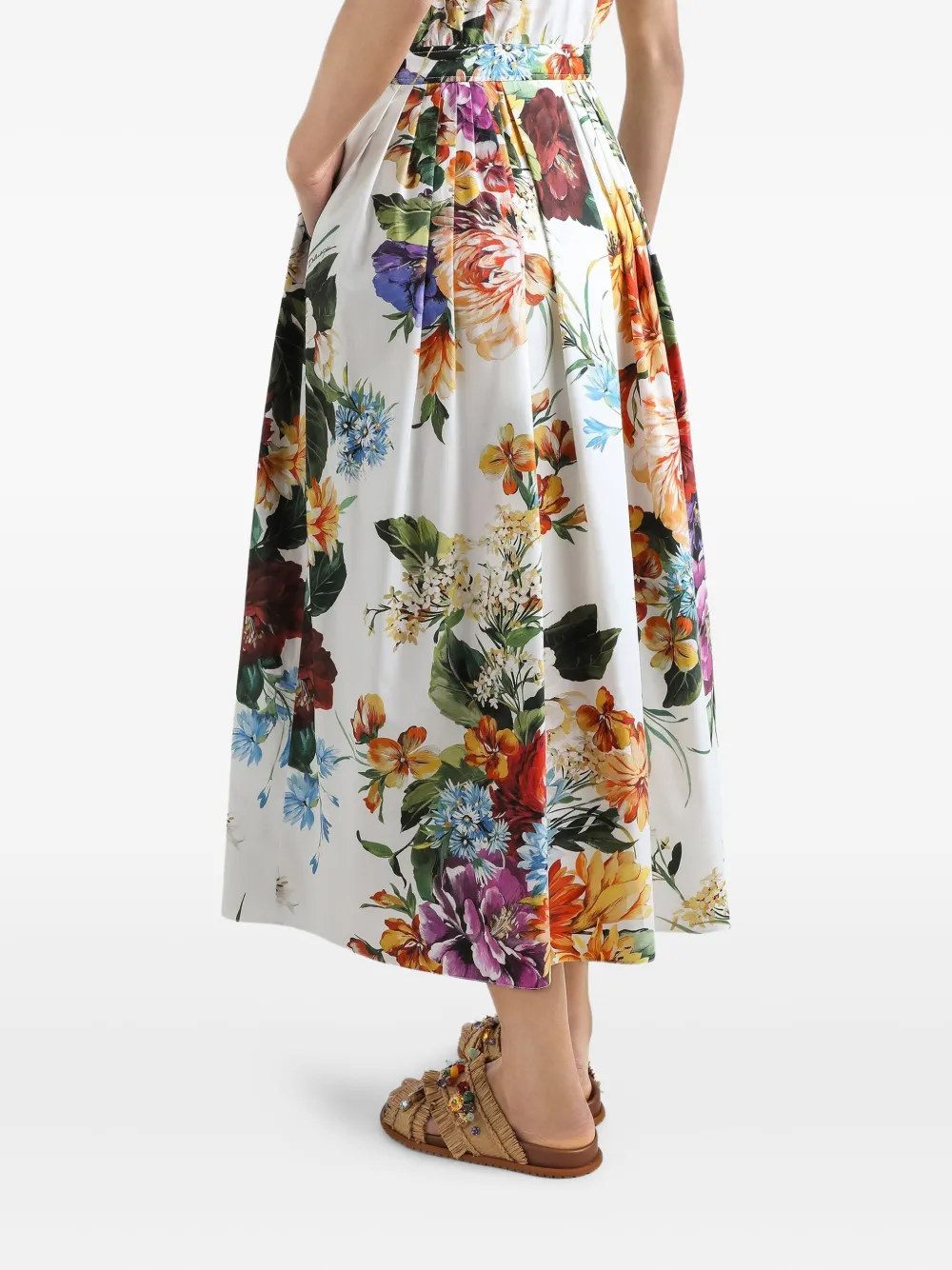 Dolce & Gabbana Maxi-rok met bloemenprint Wit