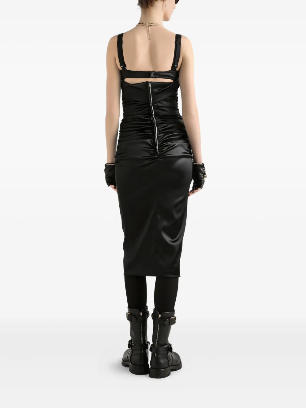 Dolce & Gabbana Satijnen jurk Zwart