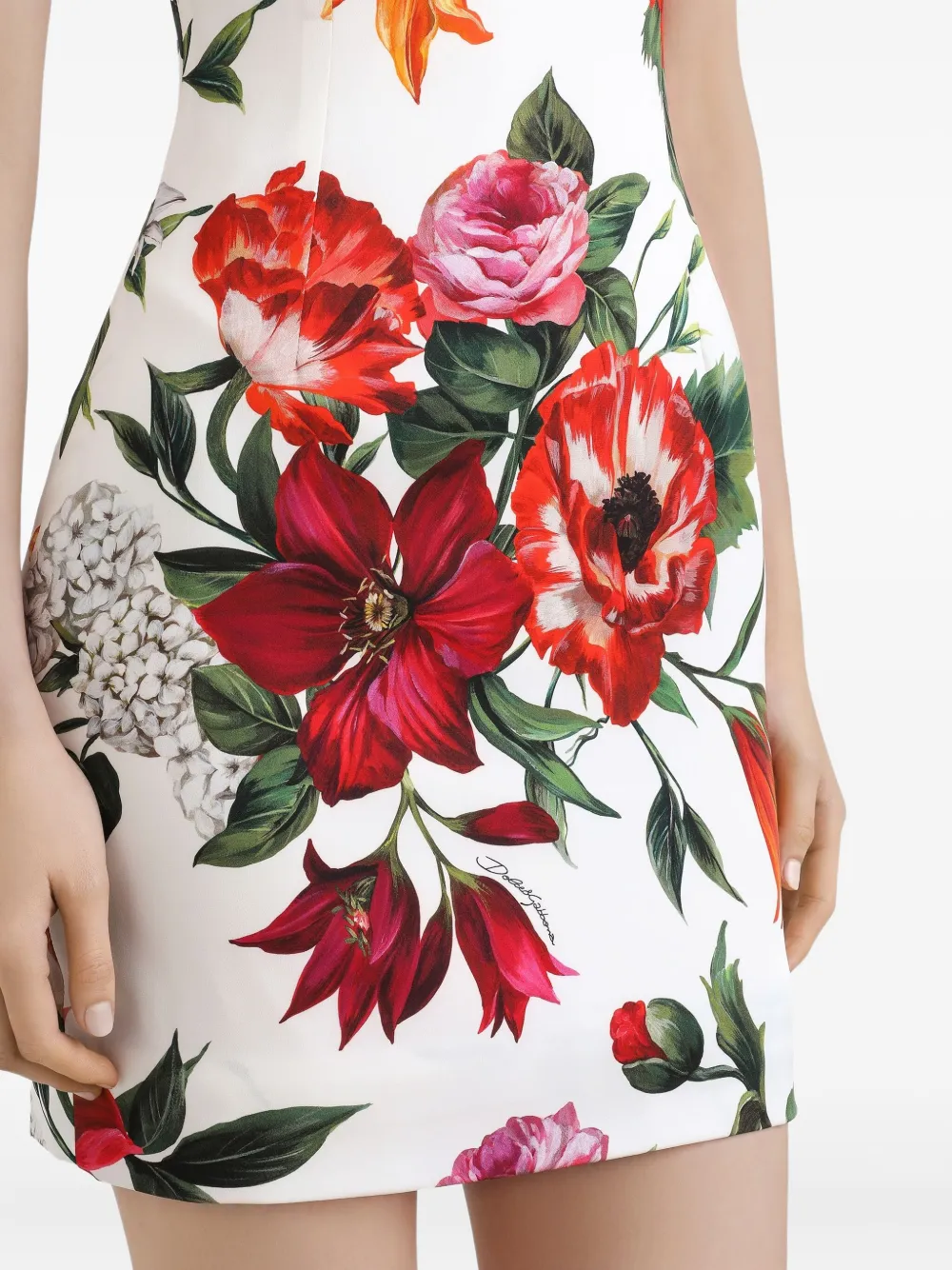 Dolce & Gabbana Zijden mini-jurk Wit