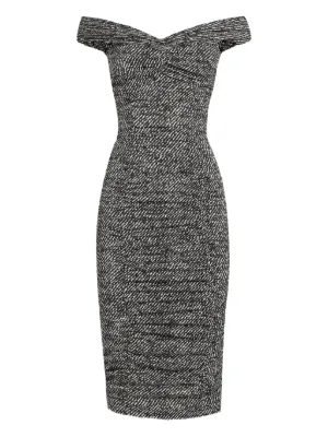 Dolce & Gabbana Midi Off-shoulder Dress - Black