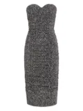 Dolce & Gabbana chevron strapless midi dress - Black