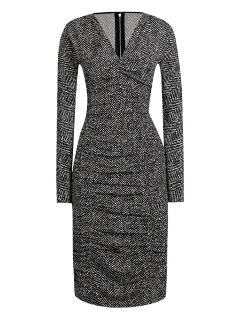 Dolce & Gabbana Abito midi con motivo chevron