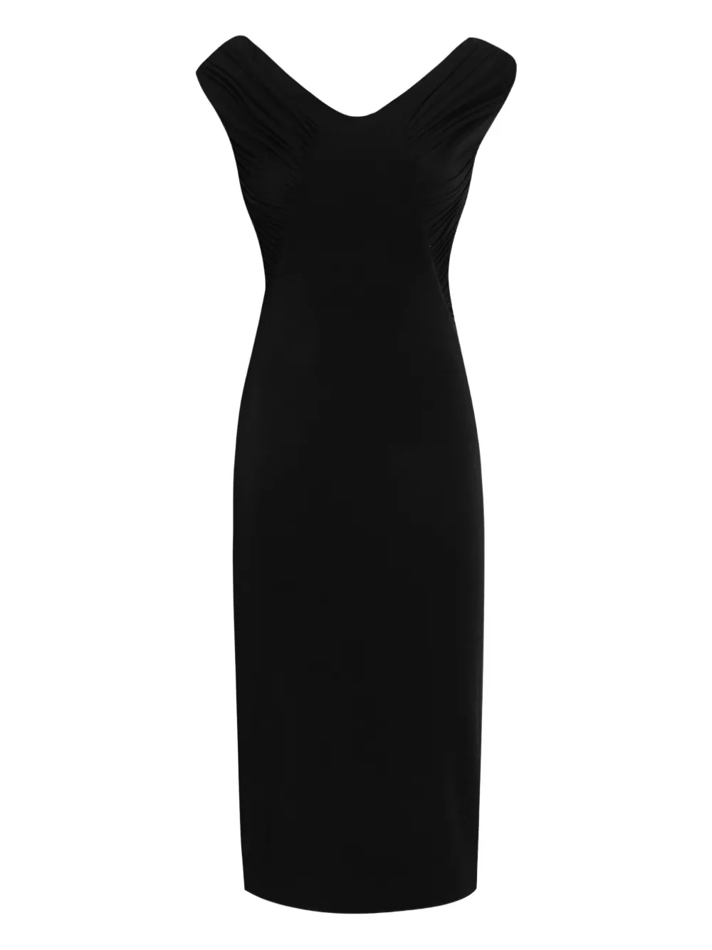 Dolce & Gabbana Off-shoulder Midi Dress In Black