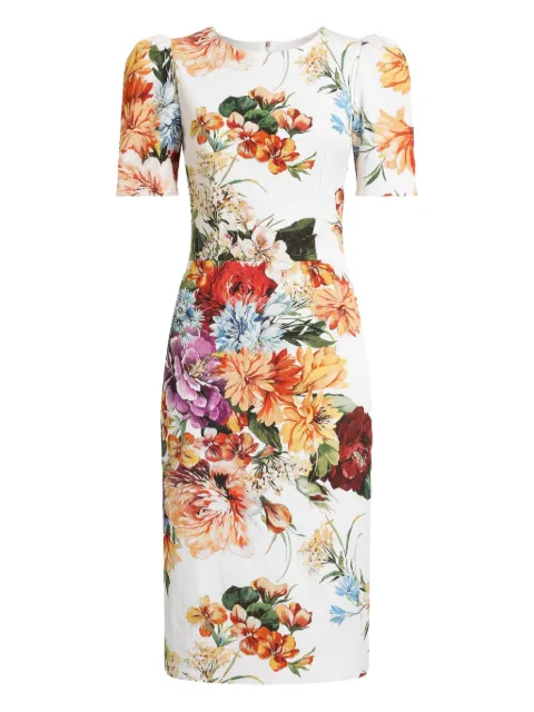 Dolce & Gabbana Midikleid mit Blumen-Print