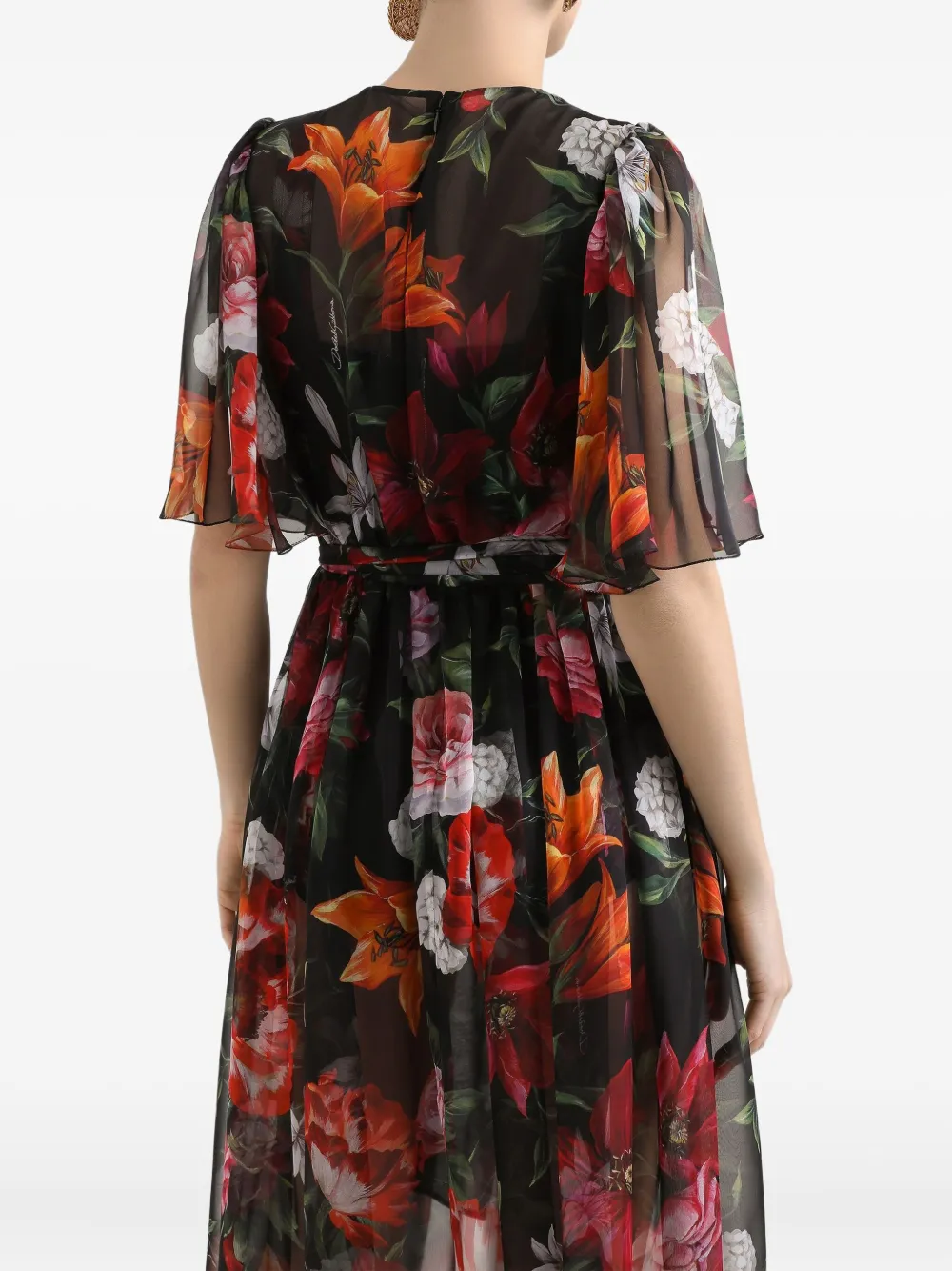 Dolce & Gabbana Zijden midi-jurk Zwart