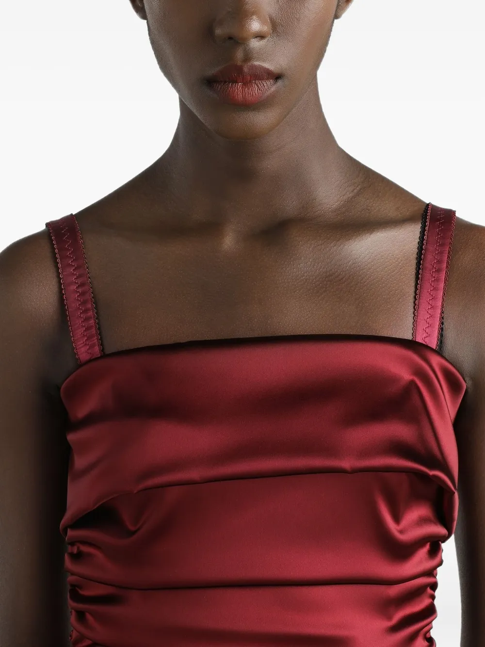 Dolce & Gabbana Satijnen midi-jurk Rood