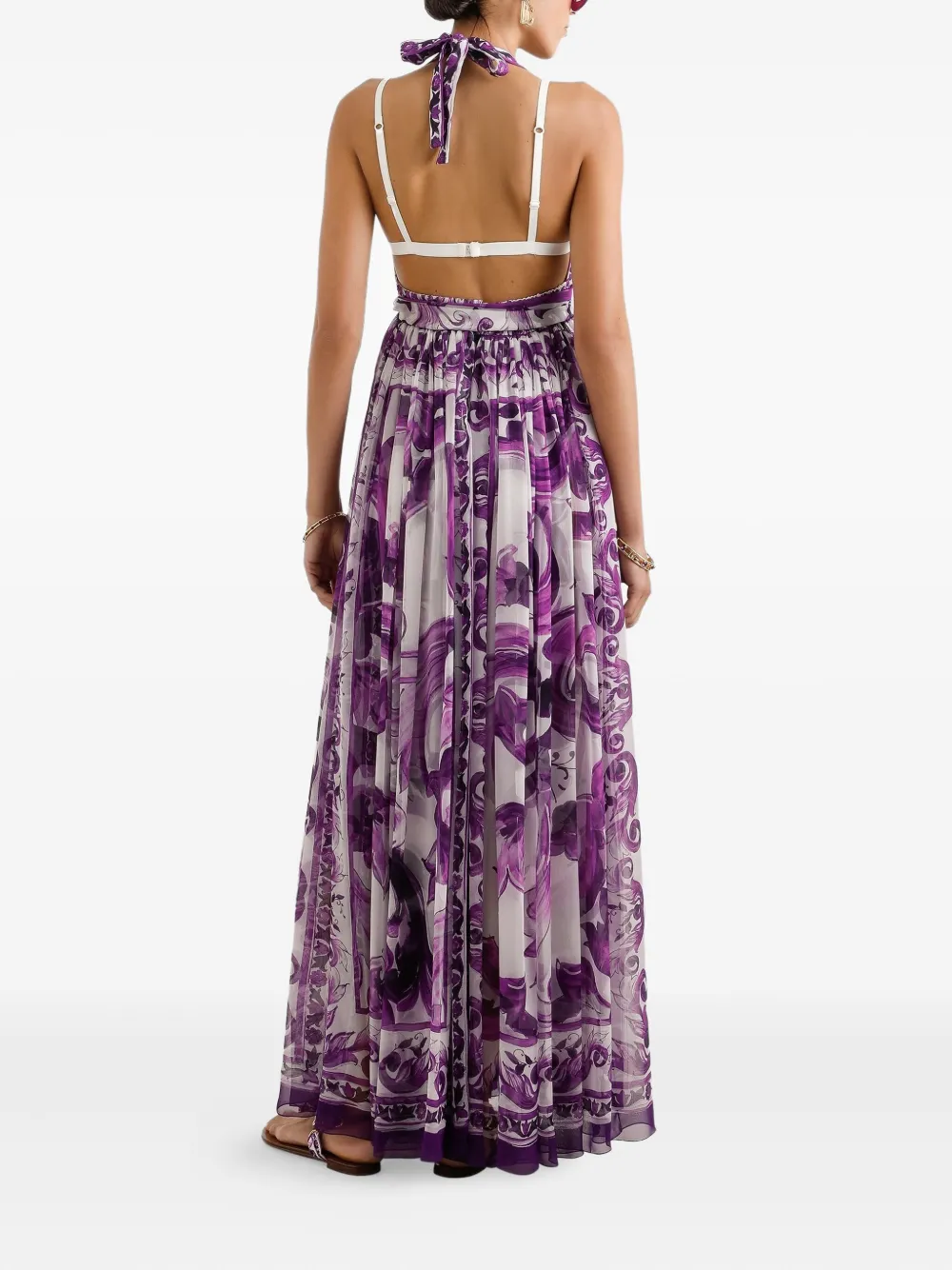Dolce & Gabbana Zijden maxi-jurk Paars