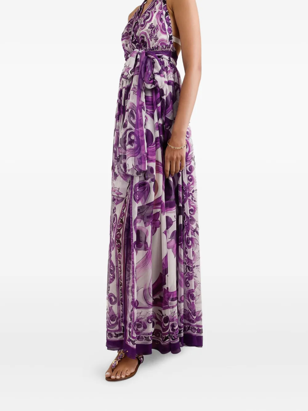 Dolce & Gabbana Zijden maxi-jurk Paars