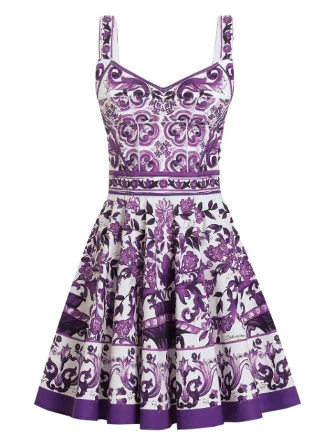 Dolce & Gabbana Majolica-print mini dress