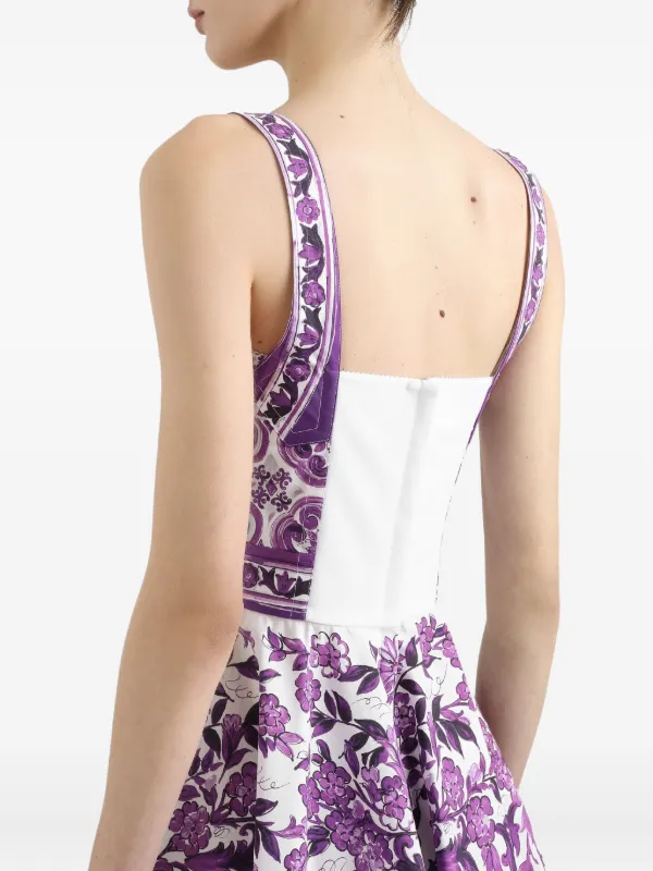 ワンピース Dolce & Gabbana 'Maiolica' print mini dress Maiolica Printed Short Dress | DOLCE & GABBANA – Marissa