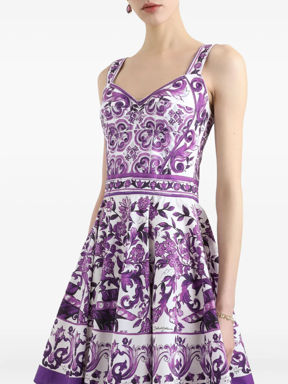 Dolce & Gabbana Mini-shiftjurk met print Wit