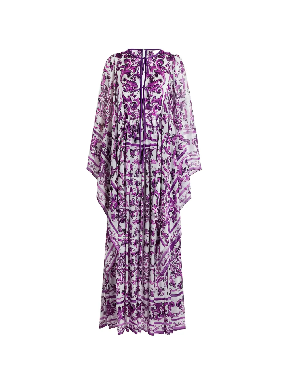 Dolce & Gabbana Kleid mit Majolica-Print - Violett