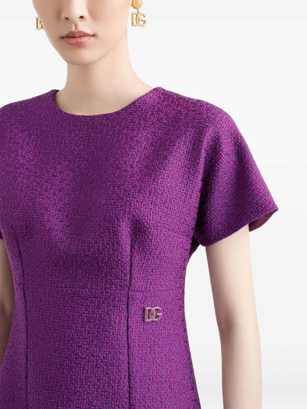Dolce & Gabbana Jurk met textuur Paars