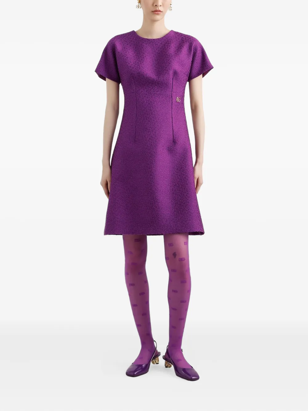 Dolce & Gabbana Jurk met textuur Paars
