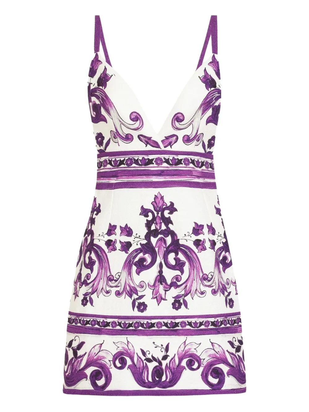 Dolce & Gabbana graphic-print mini dress | White | Image 1
