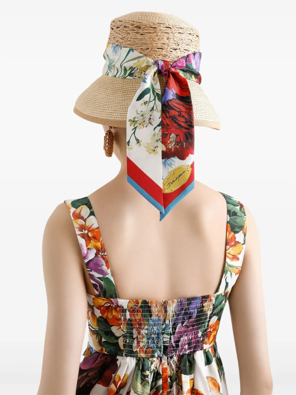 Dolce & Gabbana Mini-jurk met bloemenprint Wit