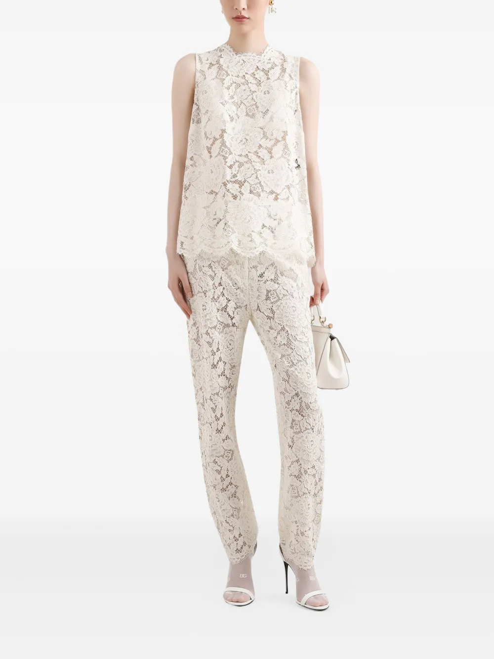 Dolce & Gabbana Top met kant Wit